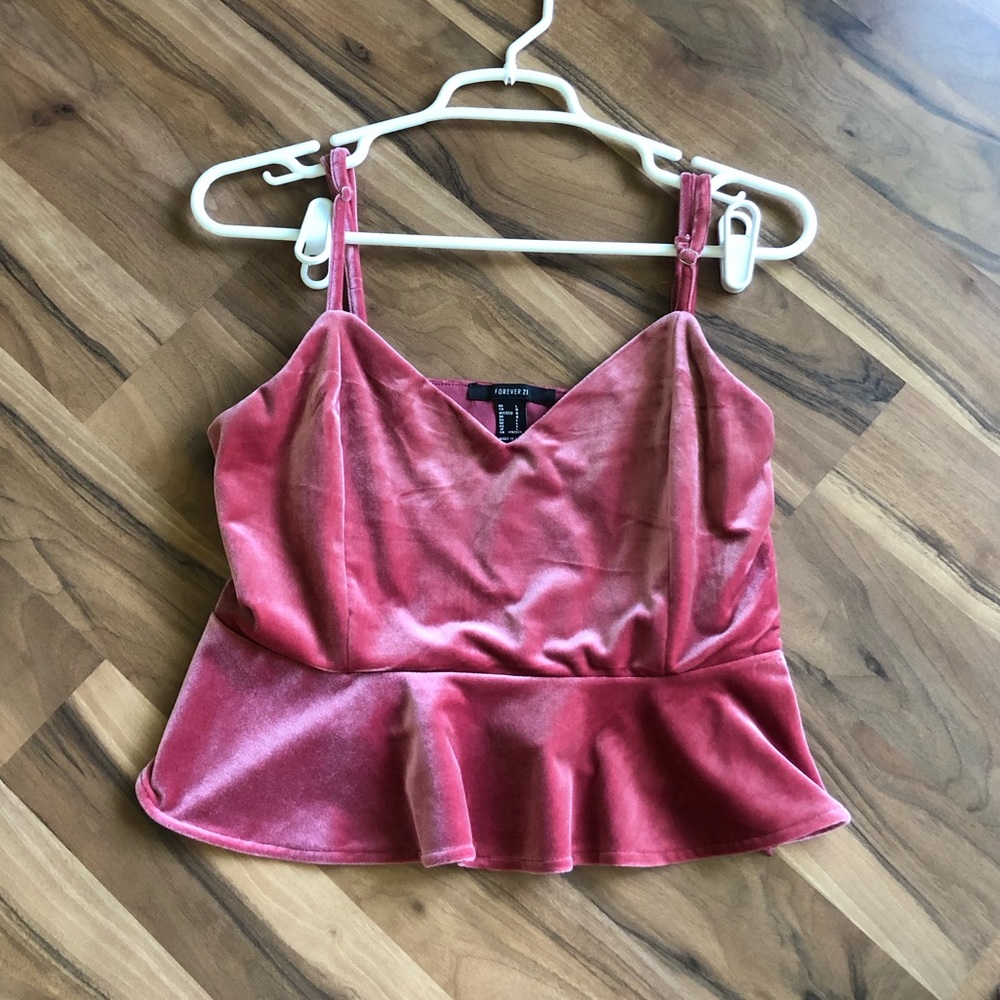 Velvet crop top. Never worn!